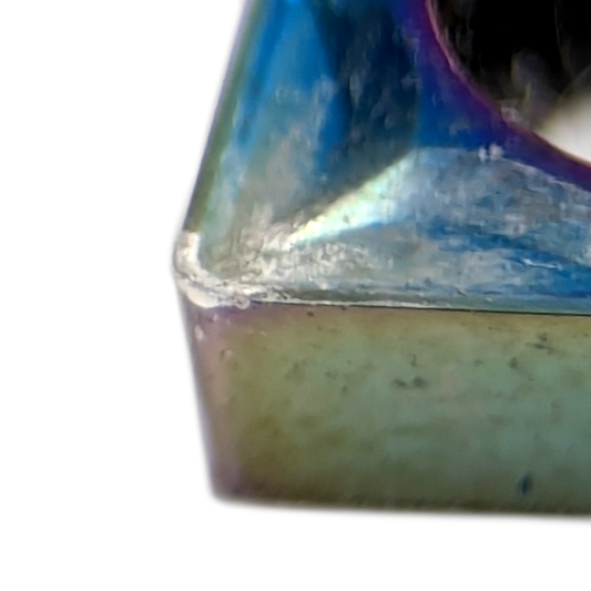 Built up edge on a carbide lathe insert