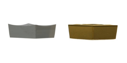 A CCGT insert (left) vs CCMT insert (right)