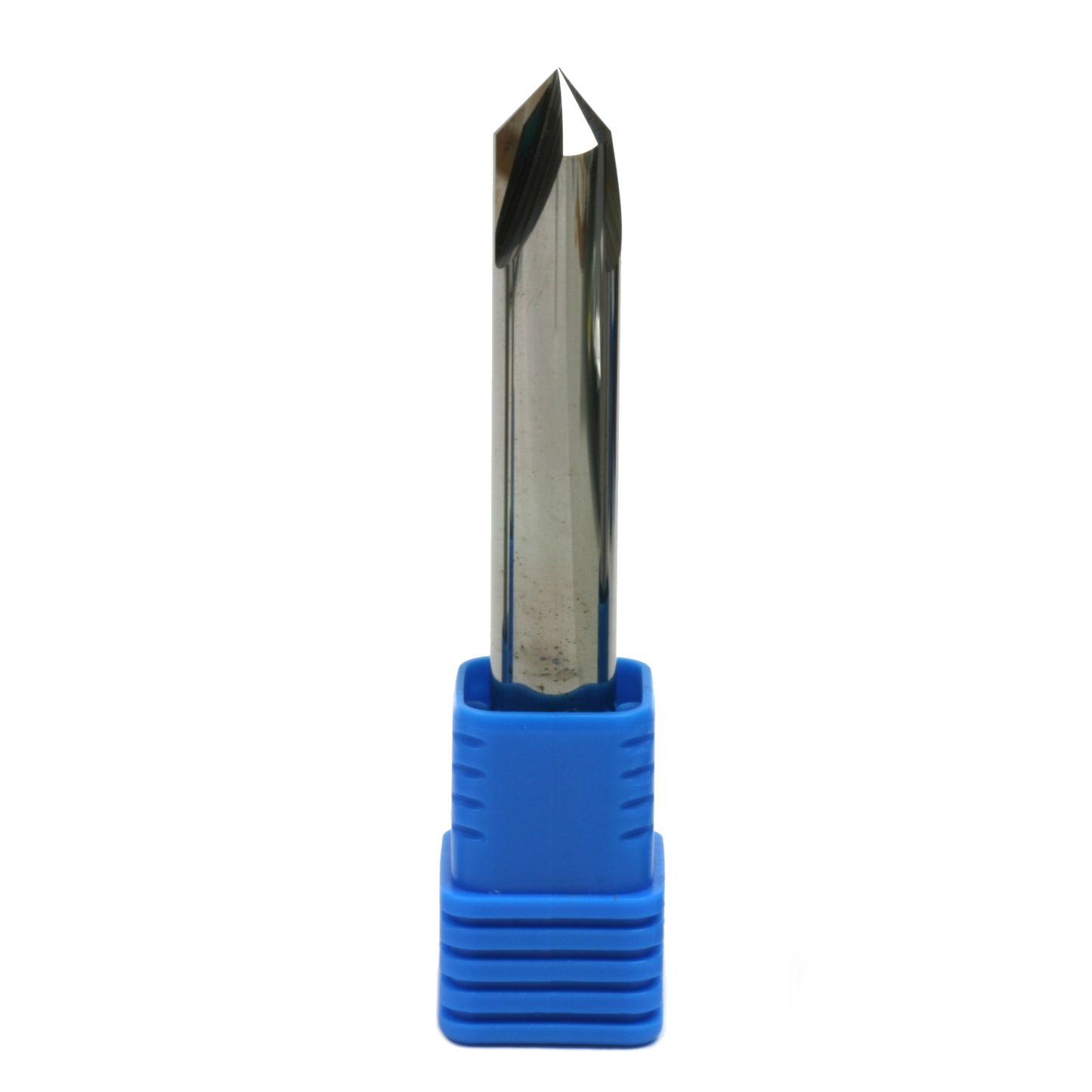 An uncoated 10mm solid carbide 90 degree chamfer mill for cutting aluminium
