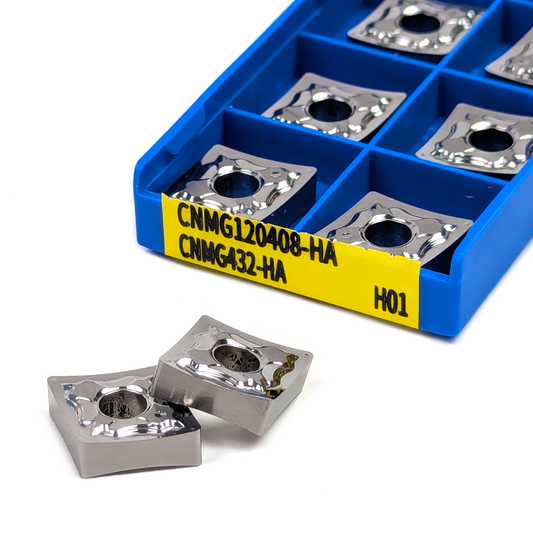 10pcs CNMG120408 CNMG432 HA H01 Aluminium Cutting Lathe Inserts