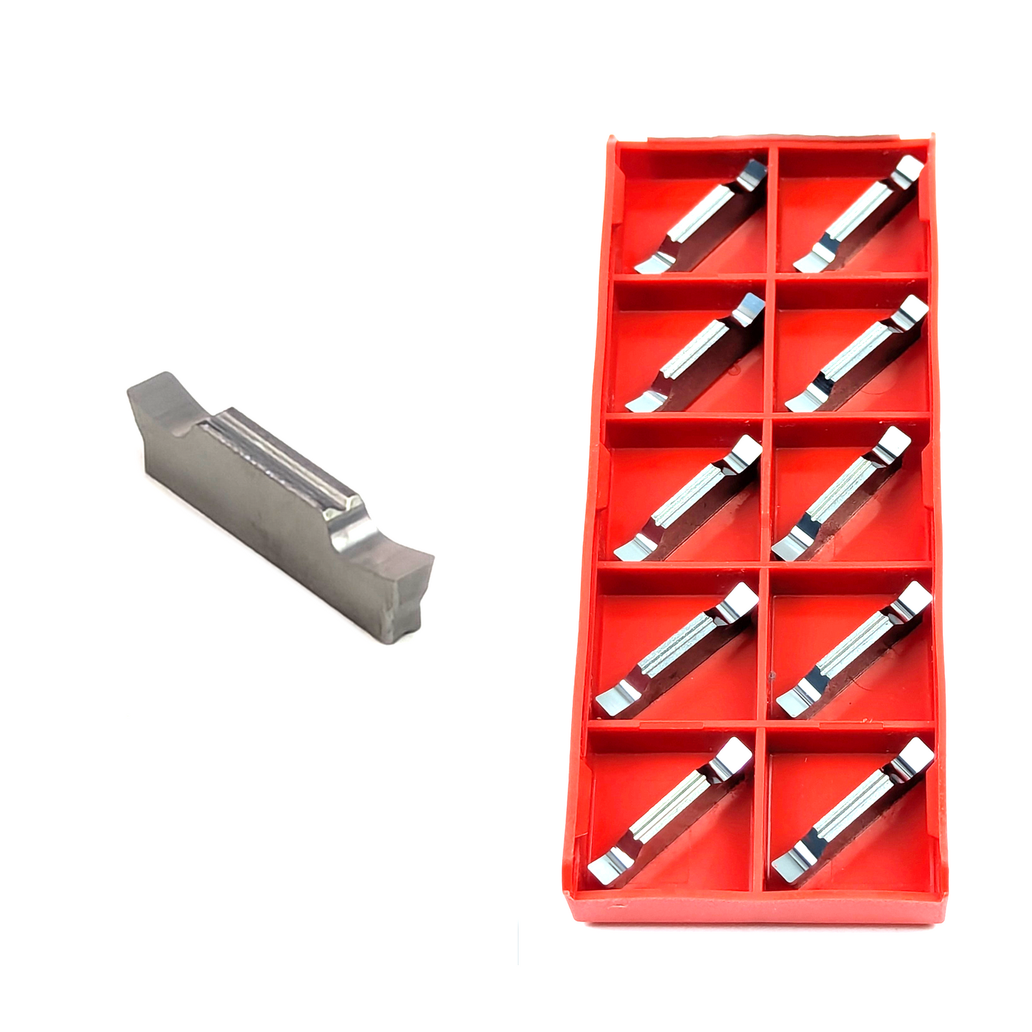 10pcs MGGN300-AL 3mm Wide Aluminium High Polish Positive Rake Parting Grooving Inserts