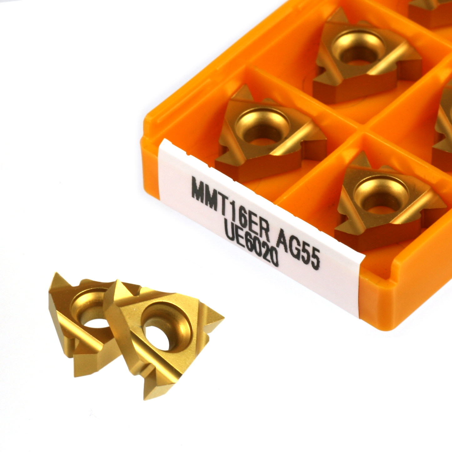 10pcs MMT 16ER AG55 UE6020 External Threading Carbide Lathe Insert