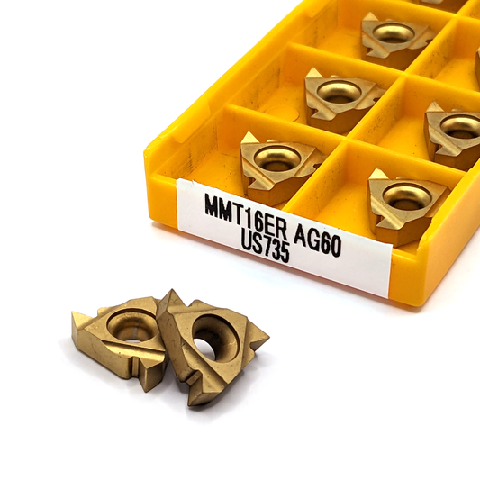 10pcs MMT 16ER AG60 US735 External Threading Carbide Lathe Insert