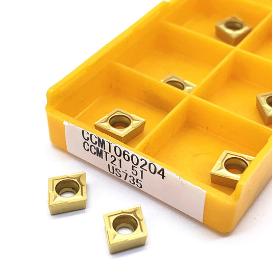 10pcs CCMT060204 US735 carbide insert lathe turning tips