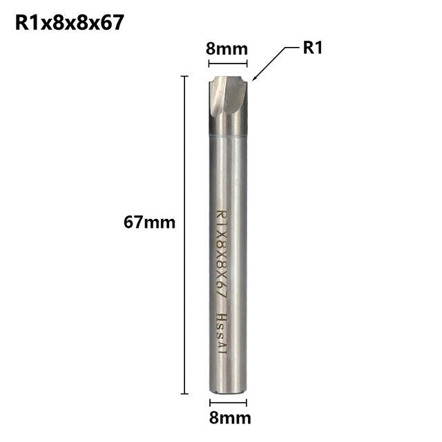 HSS-AL Corner Rounding Radius End Mill R1-R12 Milling Cutter Router Bits