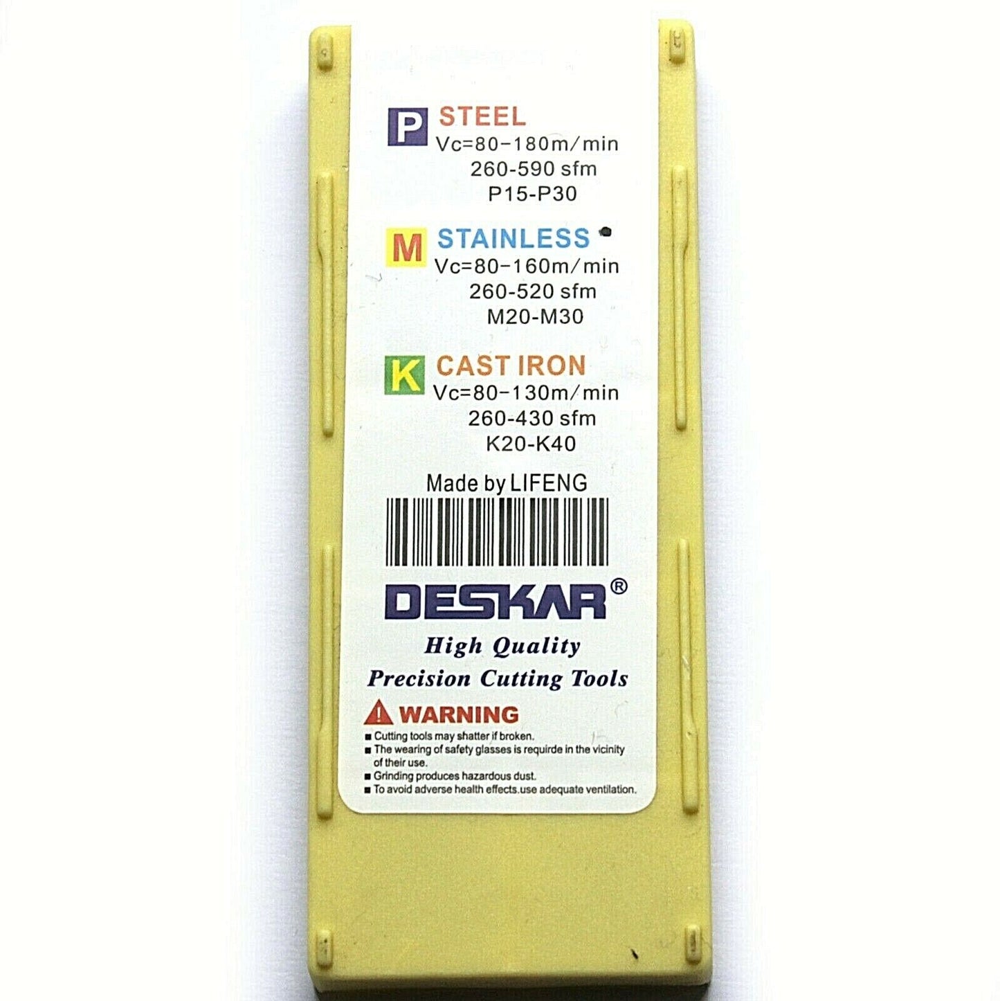 10Pcs DESKAR 16ERM 1.50 ISO LF6018 External Threading Indexable Carbide Inserts