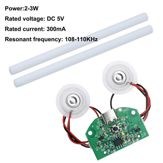 Micro USB / USB-C Ultrasonic Mist Maker Humidifier Atomizer Module DIY Kit 5V DC