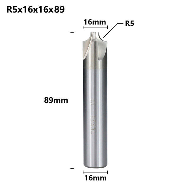 HSS-AL Corner Rounding Radius End Mill R1-R12 Milling Cutter Router Bits