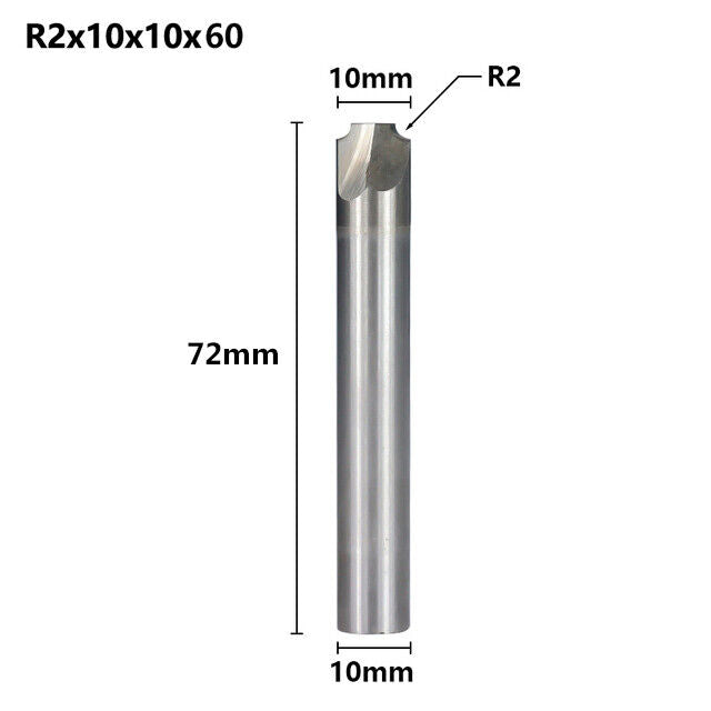HSS-AL Corner Rounding Radius End Mill R1-R12 Milling Cutter Router Bits