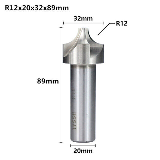 HSS-AL Corner Rounding Radius End Mill R1-R12 Milling Cutter Router Bits