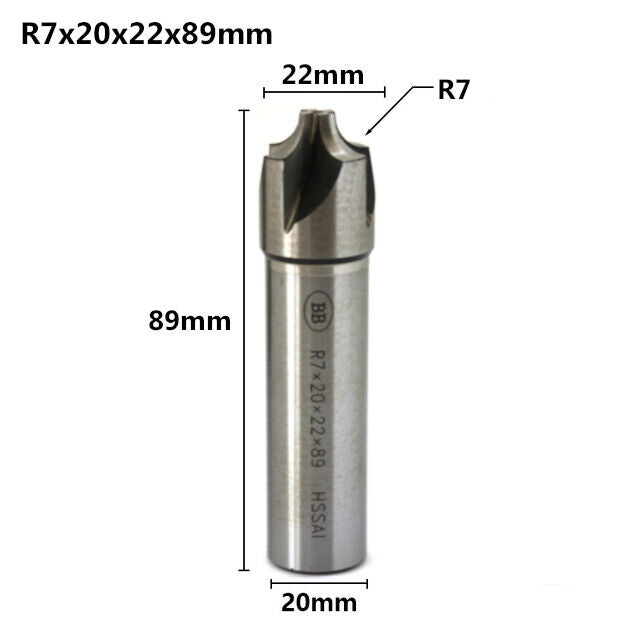 HSS-AL Corner Rounding Radius End Mill R1-R12 Milling Cutter Router Bits