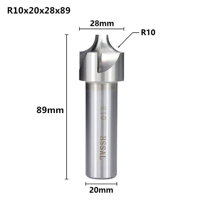 HSS-AL Corner Rounding Radius End Mill R1-R12 Milling Cutter Router Bits