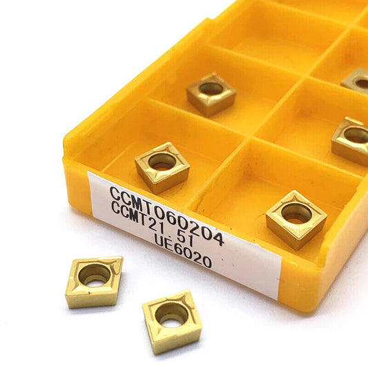 10pcs CCMT060204 UE6020 carbide insert lathe turning tips