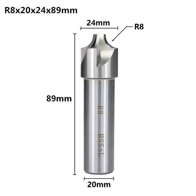 HSS-AL Corner Rounding Radius End Mill R1-R12 Milling Cutter Router Bits
