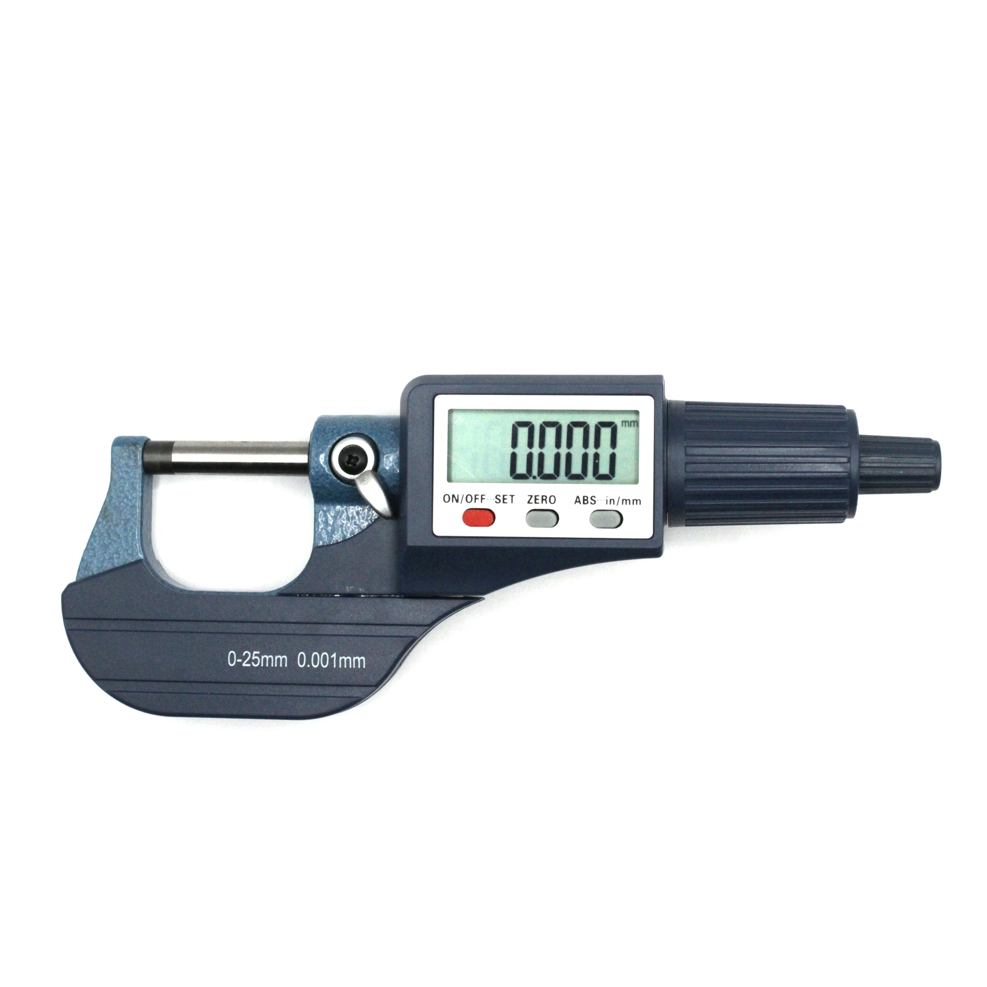 0-25mm External Digital Micrometer on a white background