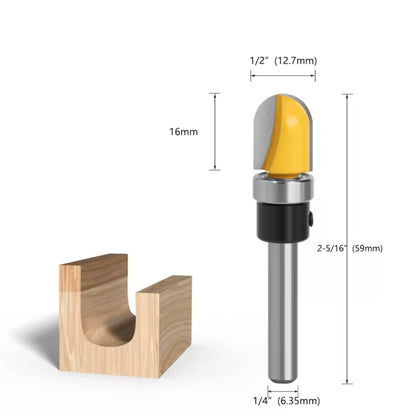 6mm & 1/4" Shank Wood Router Bit Bowl & Tray Round Nose Cove Core Box Cutter