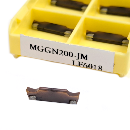 MGGN200 Carbide Parting / Grooving Inserts 2mm Wide for Cutting Steel & Stainless Steel