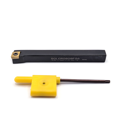 Turning Facing Indexable Tool Holders + CCMT060204 Lathe Inserts 8mm-12mm Shank