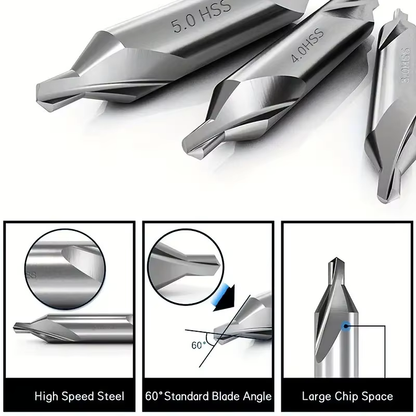 7 piece HSS centre drill set 1-5mm