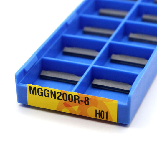 10pcs MGGN200R-8 H01 Aluminium Cutting Lathe Inserts Right Hand Grooving/Parting