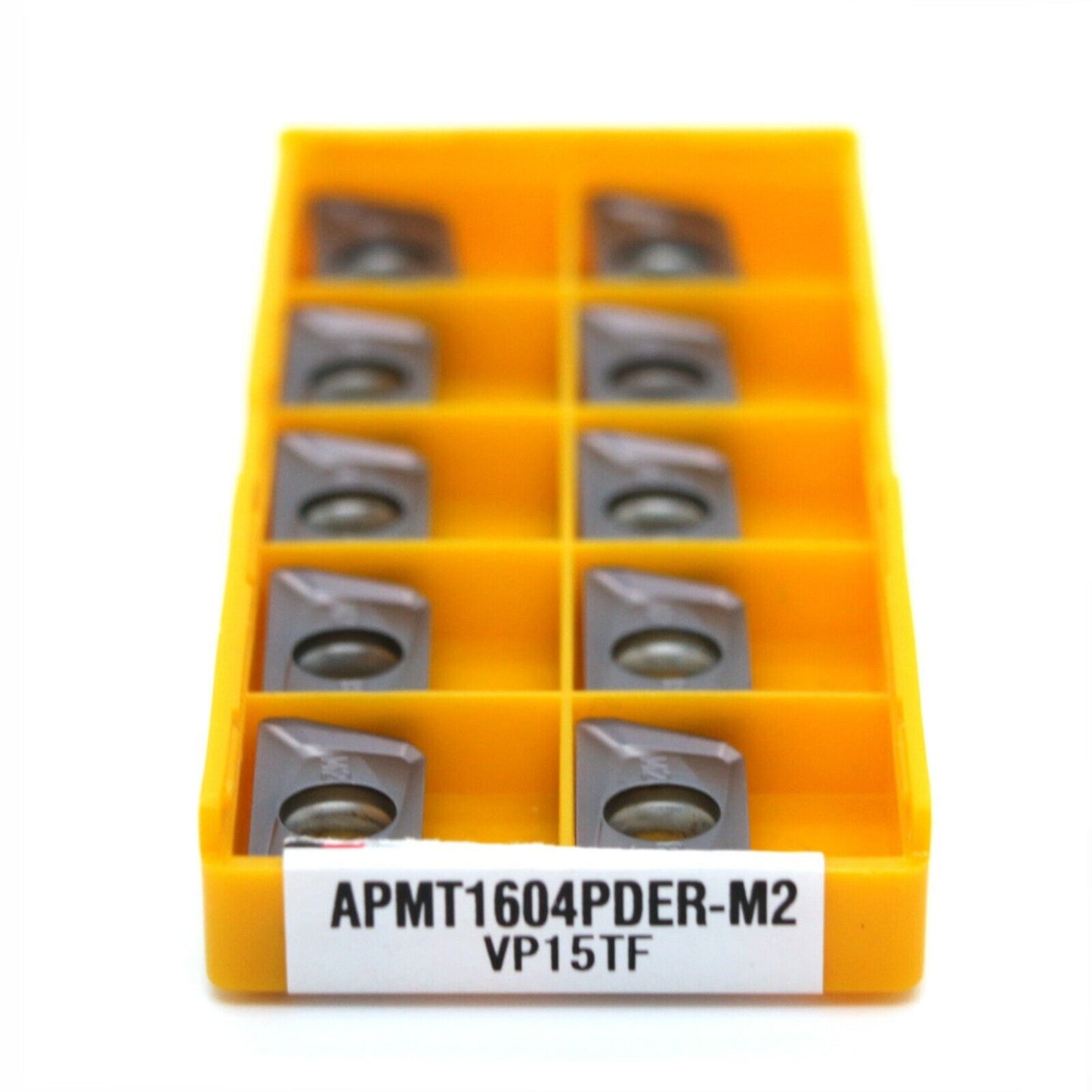 APMT1604PDER-M2 VP15TF Milling Inserts in a yellow-orange box