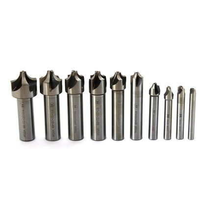 A set of HSS Corner Radius cutting bits