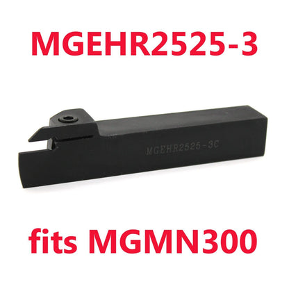 MGEHR2525-3 Tool Holder with the words MGEHR2525-3 in red text above and 'fits MGMN300' in red text below