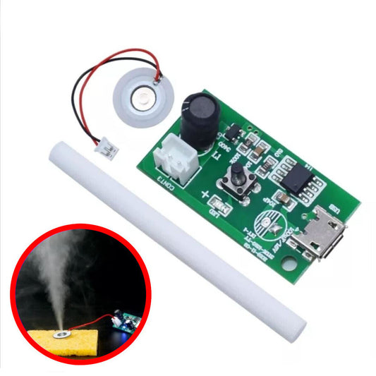 A micro-USB humidifier board with ultrasonic transducer