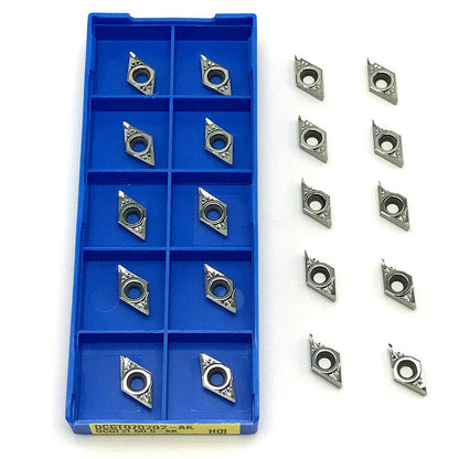 10pcs DCGT070202-AK H01 DCGT21.50 Aluminium Cutting Lathe Inserts