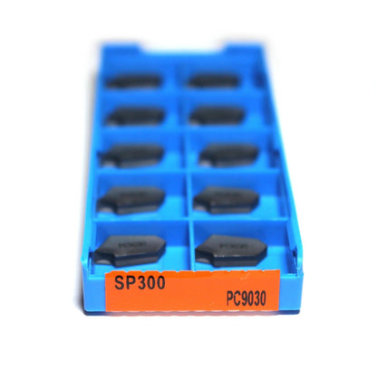 10pcs SP300 PC9030 Stainless Steel Cut Grooving Parting Lathe Turning Insert