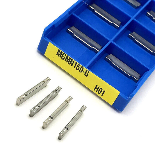 10pcs MGMN150-G H01 Aluminium Cutting Lathe Inserts Parting Off Cut Off Bits