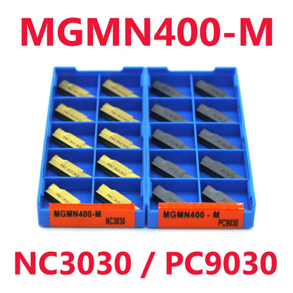 10pcs MGMN400-M NC3030/PC9030 Parting Off Grooving Carbide Lathe Turning Inserts