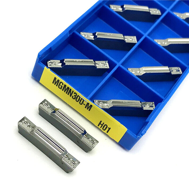 10pcs MGMN300-M H01 Aluminium Cutting Lathe Inserts Parting Off Cut Off Bits