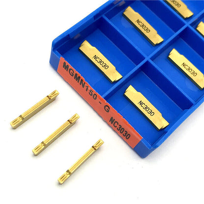 10pcs MGMN150-G NC3030 Carbide Lathe Inserts Parting Grooving Cut Off Bits