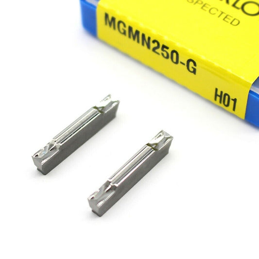 10pcs MGMN250-G H01 Aluminium Cutting Carbide Lathe Inserts Grooving/Parting