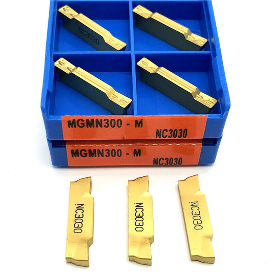 10pcs MGMN300-M NC3030/PC9030 Parting Off Grooving Carbide Lathe Turning Inserts