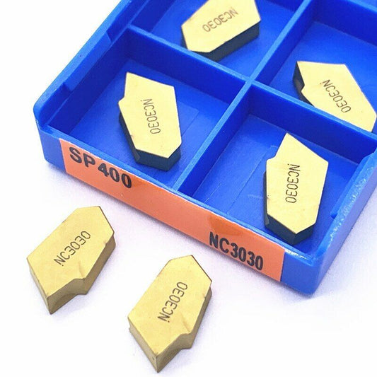 10pcs SP400 NC3030 Grooving Parting Off Carbide Lathe Insert