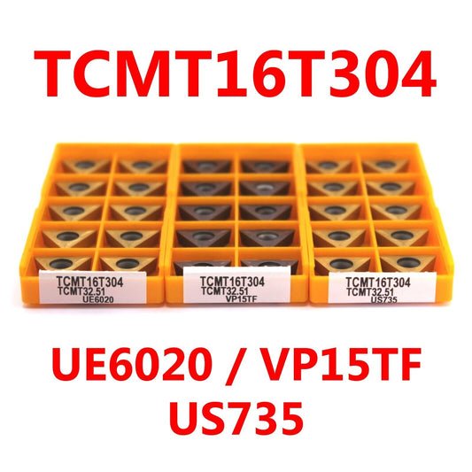 10pcs TCMT16T304 US735/UE6020/VP15TF Carbide Insert Lathe Cutting Tool Bit CNC