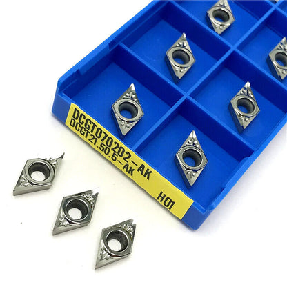 10pcs DCGT070202-AK H01 DCGT21.50 Aluminium Cutting Lathe Inserts