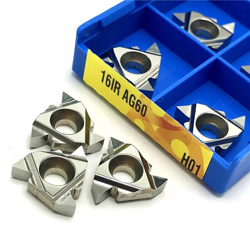 Lot De 10 Plaquettes Carbure Pour Filetage Tour - Modèles 11IR/11ER/16IR/16ER AG60 H01 - Pour CNC, Acier, Aluminium