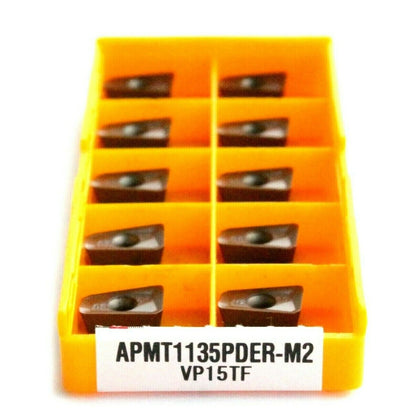 10pcs APMT1135PDER M2 and H2 Carbide Milling Inserts for BAP300 Cutters